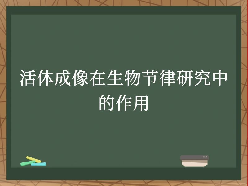 活体成像在生物节律研究中的作用